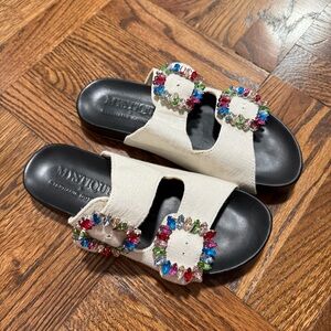Mystique x Stephanie Gottlieb white Embellished Sandals